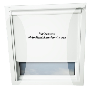 White Replacement Skylight Blind Side Rails